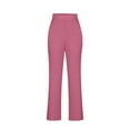 thumbnail image 6 of 2 Piece Outfits for Women V Neck Long Sleeve Knit Sweater Top and Wide Leg Pants Ribbed Lounge Matching Set Fall Winter Hot Pink M, 6 of 7