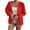 Red #012, variant on Women's Zip Up Hooded Jacket Textured Long Sleeve Lightweight Cardigan Casual Loose Outerwear For Beach, Casual Outings 2XL