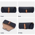 thumbnail image 3 of Portable Genuine Leather Glasses Case Retro Eyeglasses Case Lightweight Soft Sunglasses Case for Women Men, 3 of 4