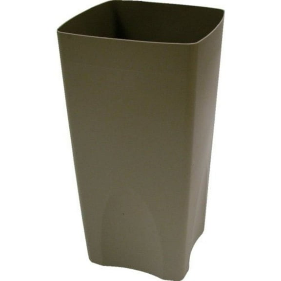 Rubbermaid Commercial Plaza Waste Container Rigid Liner, Square, Plastic, 19 Gallons, Beige 356300BG