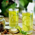 thumbnail image 2 of Vivocci Unbreakable Tritan Plastic Water Drinking Glasses 16 oz | Ideal for Juice Beverages & Cocktails | Shatterproof Barware | Highball Tall Clear Cup Tumblers | Dishwasher Safe Drinkware | Set of 6, 2 of 8