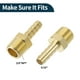 thumbnail image 4 of Accesorios de espiga de latón 5/16" 3/8" NPT Conector de espiga recta con rosca macho para aire, agua, aceite, gas, combustible 2 piezas tono dorado, 4 of 6