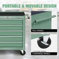 thumbnail image 3 of POWANLI 5-Drawer Rolling Tool Chest with Wheels Multifunctional Tool Chest Portable Tool Storage Cabinet with Locking System for Garage Workshop Warehouse Repair Shop, 3 of 6