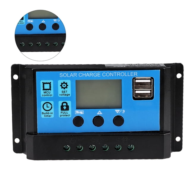 Controlador PWM, Controlador de Carga Solar 60A/50A/40A/30A/20A/10A 12V 24V CONTROLADOR DE CARGA SOLAR AUTATO CONTROLADOR PWM