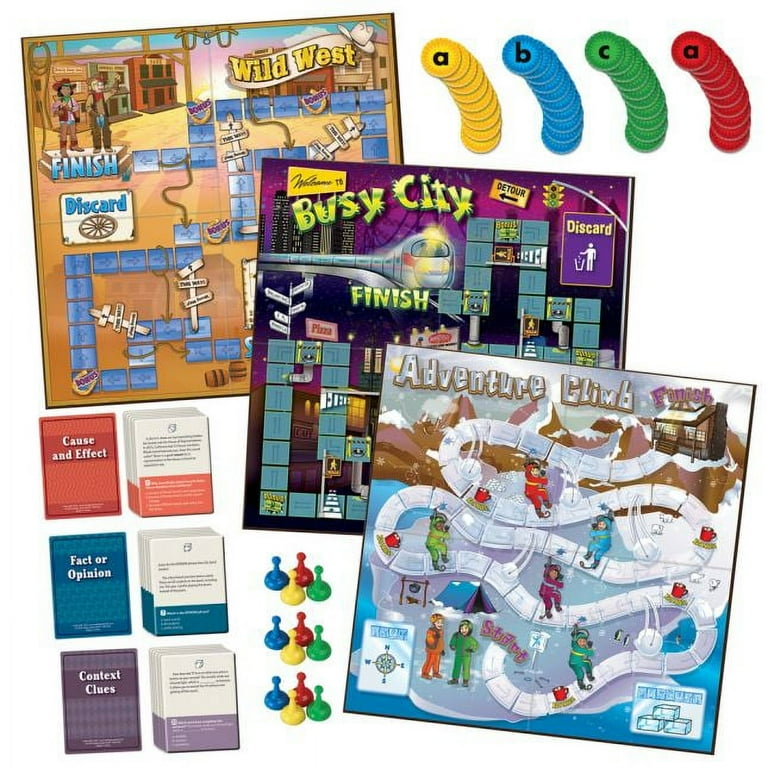 Comprehension Game Trio: Cause And Effect, Fact Or Opinion and Context  Clues - Grades 4-5 - 3 games