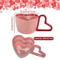 thumbnail image 3 of Valentines Day Ceramic Coffee Mug 10oz Heart Shaped Ceramic Mug Creative Mug With Handle Valentines Day Gifts For Couples Her, 3 of 9
