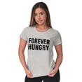 thumbnail image 4 of Forever Hungry Hangry Foodie Geek Womens Fitted Plus Size Graphic Tee Brisco Brands 2X, 4 of 5