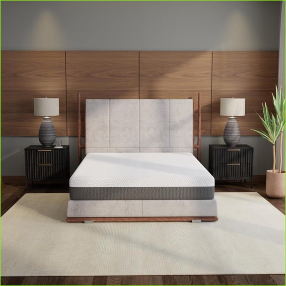 Mattresses, Full Size 10 Inch Gel Memory Foam Mattress with Cooling Cover | White gray | Foam