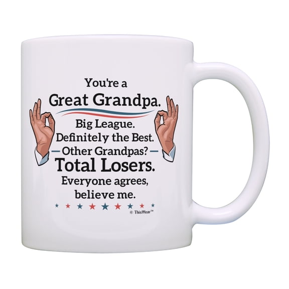ThisWear You're a Great Grandpa President Gag Mug Coffee Mug