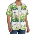 thumbnail image 4 of KLL Plants and Insects Print Men's Shirt Short Sleeve Button Down Summer Cuba Beach Shirts- XX-Large, 4 of 7