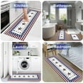 thumbnail image 3 of Independence Day Kitchen Rugs and Mats Set of 2, USA Flag Star Red White Blue Non-Slip Floor Doormat Comfort Area Runner Rug and Mat, Stripes Border Indoor Entrance Carpet Home Decor, 3 of 6