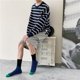 thumbnail image 3 of Calcetines de algodón estampados de colores Calcetines marineros informales para mujer, 3 of 5