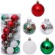 thumbnail image 1 of Paquete de 30 adornos navideños con mini bolas de purpurina multicolor de 2,36 pulgadas, 1 of 5