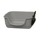 thumbnail image 3 of Caja de arena abierta para gatos, contenedor de arena para gatos pequeños y grandes Gris, 3 of 9