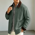 thumbnail image 3 of Rvwovn Barn Jacket for Men, Button Down Vintage Casual Work Jakcet with Patch Pockets, Spring Fall Outdoor Wear, 3 of 7