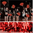 thumbnail image 5 of 4 Pcs Cheerleading Pom Poms,Topboutique Cheer Pom Poms,Metallic Foil Pom Poms with Plastic Handles,Fun Pom Poms for Adults Team Spirit Sports Party Cheering,White+Red, 5 of 7