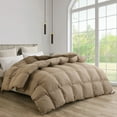 thumbnail image 2 of SNOWMAN Khaki King Size Feather Down Comforter,Ultra Soft Fluffy All Season Warm,Machine Washable Hypoallergenic, 2 of 5