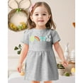thumbnail image 2 of Tstars Easter Eggs Dress for Toddler Girls Infant Toddler Fine Jersey Dress 18M Gray, 2 of 5