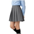 thumbnail image 5 of Girls Skort with Built-in Shorts hoksml Pleated Uniform Mini Back to School Stretch Elastic Waist, 5 of 7