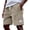 Beige_004, variant on Domuza Men's Casual Corduroy Shorts Elastic Waist Drawstring Classic Comfortable Beach Short with Pockets Beige L