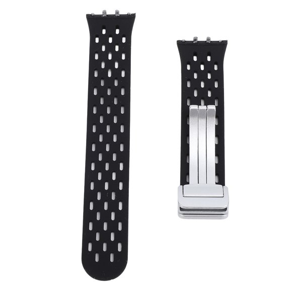Yajisi Watch Band Quick Release Rubber Lightweight Stylish Breathable Strap for Galaxy Fit3 Black (6.69 inches / 17 cm)