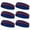 Blue / Red / Blue, variant on COUVER Sports Terry Cloth 2 Colors Stripes Head Sweatband, Blue/Yellow/Blue, 6PCS Pack