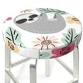 thumbnail image 3 of Susaid Cute Cartoon Sloth Print Elastic Bar Stool Cover Personalized Washable Stool Cover for Barbershop Home Bar Kitchen-12 inch, 3 of 7