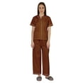 thumbnail image 1 of Inkmeso Ensemble de Pyjama en Coton pour Femmes Manches Courtes Classiques 2 Pcs Chemise & Pyjama Loungewear, 1 of 7