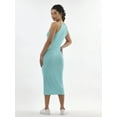 thumbnail image 2 of No Boundaries Ribbed Racerback Tank Midi Dress, Women's, 2 of 4