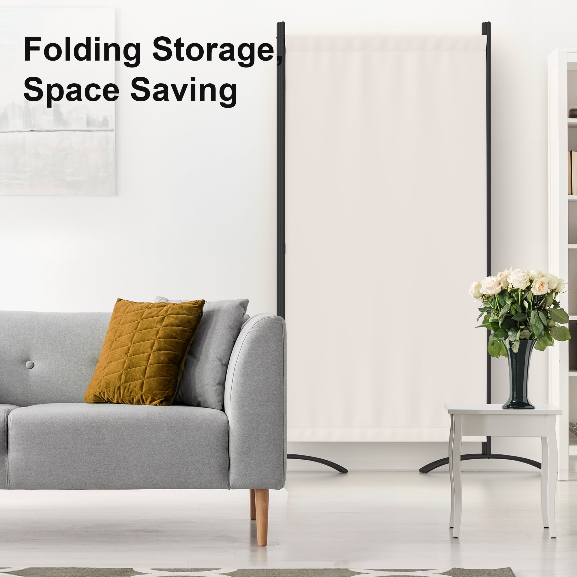 Room Divider 8FT Portable Room Dividers And Folding Privacy Screens, 101'' L Fabric Divider For Room Separation, 3 Panel Partition Room Dividers Freestanding Wall Divider Screen