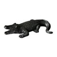 thumbnail image 4 of Figura de cocodrilo de resina, adorno coleccionable, escultura de caimán, estatua de jardín negro, 4 of 9