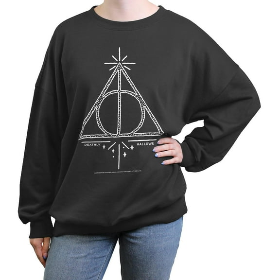Junior's Harry Potter Deathly Hallows Symbol  Sweatshirt