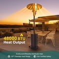 thumbnail image 5 of WildBreak 48,000 BTU Patio Propane Heater, with Wheels, Stainless Steel, Gray, 5 of 7
