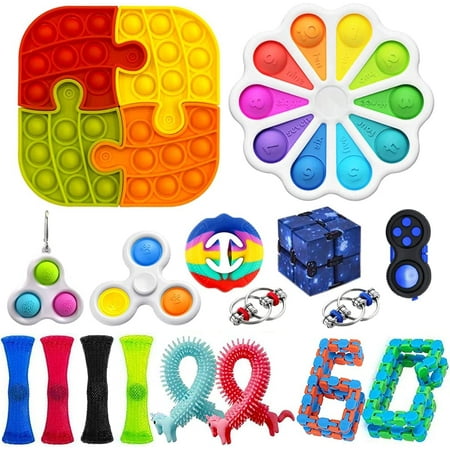 17 PCS Fidget Pack, Fidget Toys Pack with Baby Simple Sensory Toys ...
