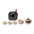 thumbnail image 4 of Juego de té de viaje de cerámica, regalo para amantes del té, tetera de kung fu con bolsa de almacenamiento. Juego de cuatro tazas de té, 4 of 9