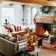 thumbnail image 5 of Árbol de Navidad de oficina, mini árbol de decoración de Navidad, decoración navideña de mesas, mesas y mostradores, árbol de decoración dorado BR  Rojo Verde, 5 of 5