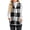 Black, variant on CoCopeaunts Women Warm Outwear Vest Lightweight Fashion Plaid Stand Collar Zipper Up Sleeveless Vest with Pocket