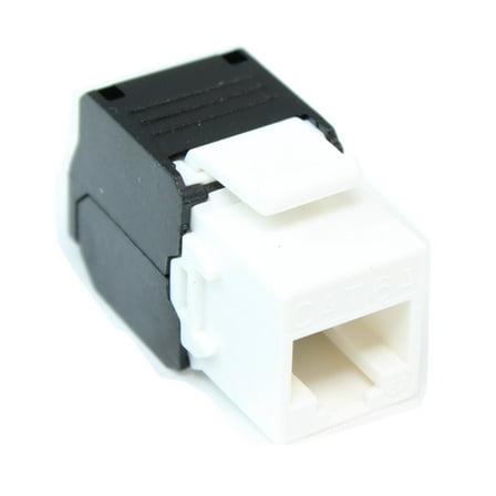 Keystone Jack Insert/Punch-down - Cat 6A RJ45 Networking, White