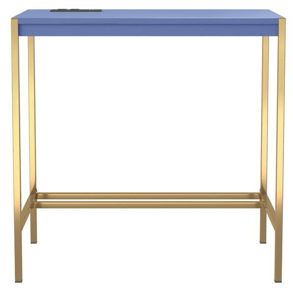 Furniture of America Harper Metal 30-in Desk with USB, Blue