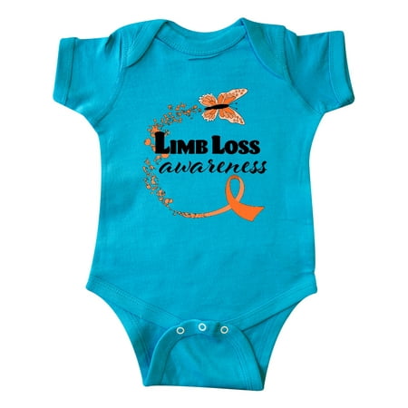

Inktastic Limb Loss Awareness Butterfly and Orange Ribbon Gift Baby Boy or Baby Girl Bodysuit