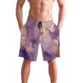 thumbnail image 4 of Dailycode Men's Quick Dry Swim Trunks Beach Shorts Casual Summer Board Shorts with Pockets, Purple Lilac Gold Marble, 4 of 8