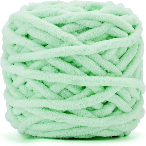 1Pcs Yarn of 100g/3.5oz - Cream Chenille Yarn 6 Super Bulky - Knitting, Crocheting & Crafts Chunky Yarn