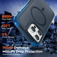thumbnail image 3 of KOMI Magnetic for iPhone 14 Pro Max Case (Compatible with MagSafe) (12FT Military Grade Drop Protection) 2X Tempered (Glass Screen+Camera Lens Protector) Shockproof Phone Case 6.7 inch, Deep Blue, 3 of 4