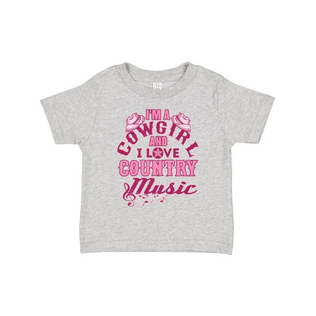 

Inktastic I Love Country Music Cowgirl Gift Toddler Toddler Girl T-Shirt