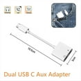 thumbnail image 5 of Adaptador de Cargador de Auriculares USB C A USB-C de 2 Piezas, Adaptador de Audio Tipo C 2 en 1 con Carga Rápida PD, Dongle Divisor USB C, 5 of 5