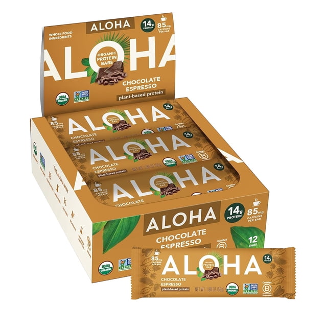 Organic Plant Based Protein Bars |Peanut Butter Chocolate Chip | 1.98 Oz (Pack of 12) | Vegan, Low Sugar, Gluten Free, Paleo, Low Carb, Non-GMO, Stevia Free, Soy Free, No Sugar Alcohols