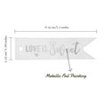 thumbnail image 5 of Inkdotpot Pack Of 50 Love Is Sweet Wedding Favor Paper Tags Craft Real Silver Foil Hang Tags, 5 of 6