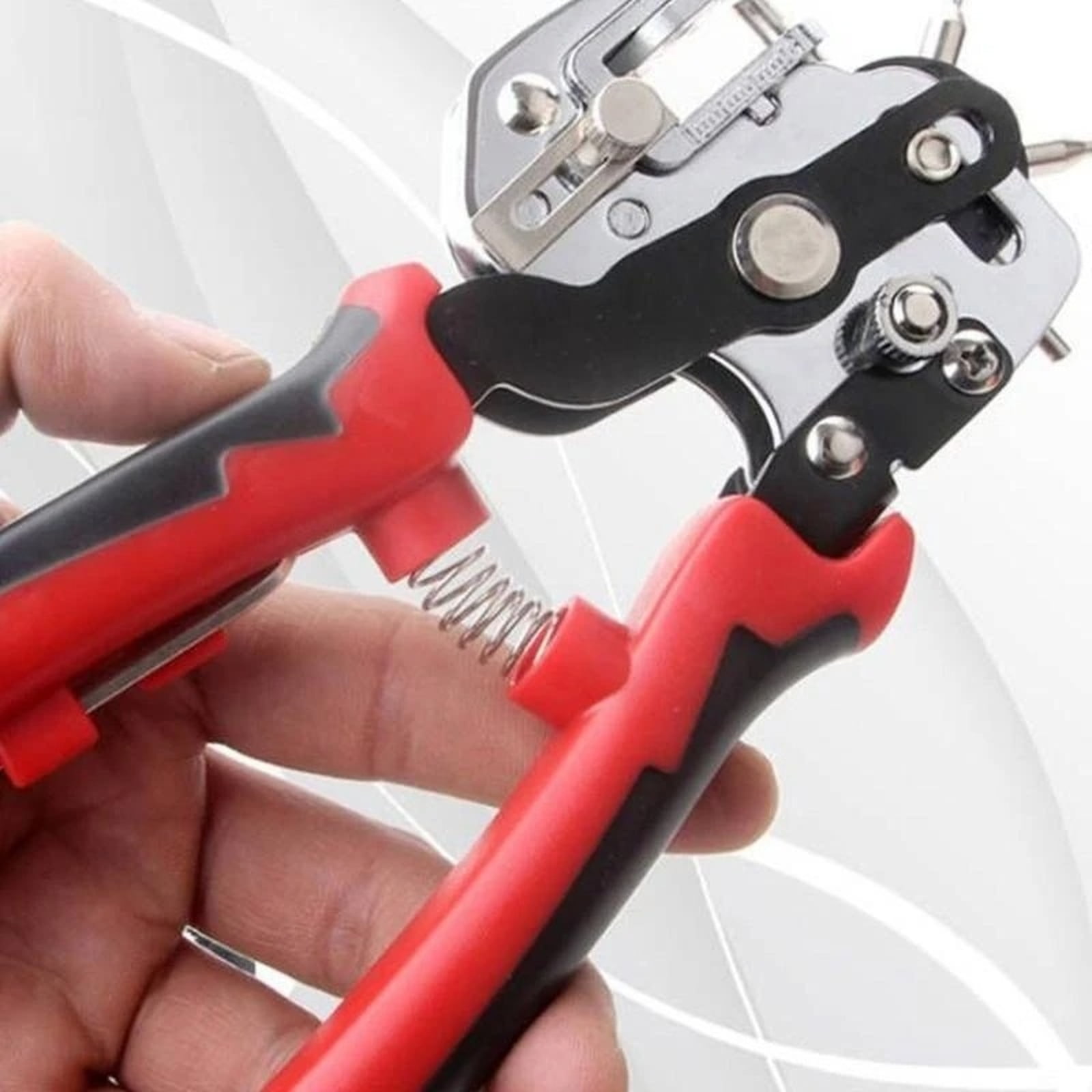 Hole Punch Pliers Heavy Duty, Hand Punch Tool for Leather Belt Paper Plastic, Adjustable Hole Puncher for DIY Craft Industrial Use Easy to Operate