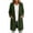 Army Green, variant on Women's Long Wool Blend Coat Crewneck Open Front Cardigan Jacket with Pockets Casual Loose Fit Solid Color Trench Overcoat Fall Winter Khaki