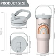thumbnail image 5 of 1pc grandmother 30oz Tumbler with Straw & Handle - Insulated Stainless Steel Cup | Holiday Gift for Man Women (Christmas, Valentine's, Birthday), 5 of 7